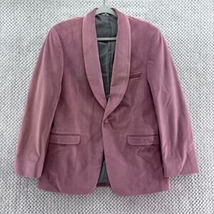 Allure Men Blazer 38s Slim Venice Dusty Rose Velvet Dinne Jacket Formal Evening